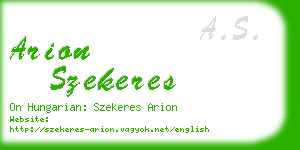 arion szekeres business card